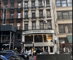 View of Glass House Tavern from across the street
